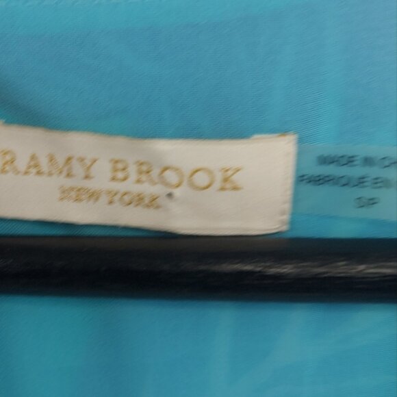 Ramy Brook Silk Blend Mini Dress Size Small Blue - Picture 4 of 6